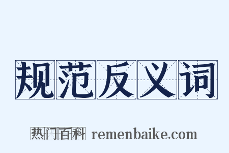 规范反义词是什么意思的图片